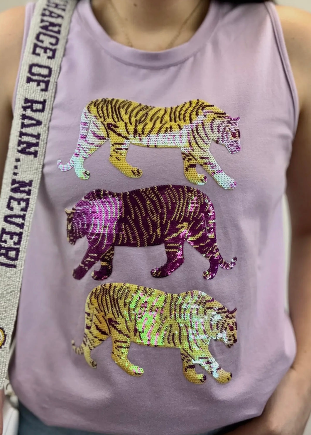 Walking Sequin Tiger Shirt