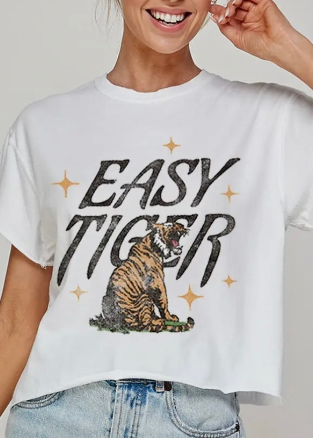 White Easy Tiger Tee