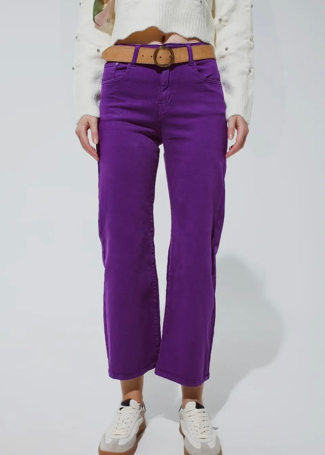 Purple Straight Leg Jeans