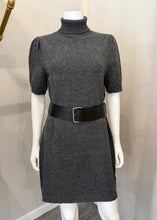 Load image into Gallery viewer, Ribbed Turtleneck Heathered Knit Dress
