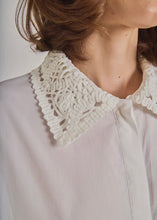 Load image into Gallery viewer, Crochet Collar Detailed Shirt
