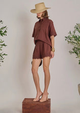 Load image into Gallery viewer, Linen Lace Detail Shorts

