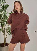 Load image into Gallery viewer, Linen Lace Detail Shorts
