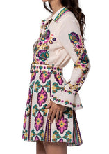 Load image into Gallery viewer, Printed Mini Shirt Dress With Pleats
