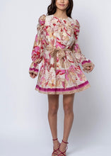 Load image into Gallery viewer, Floral Ruched Sleeve Mini Dress
