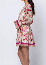 Load image into Gallery viewer, Floral Ruched Sleeve Mini Dress
