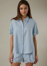 Load image into Gallery viewer, Eyelet Embroidered Button Down Shirt
