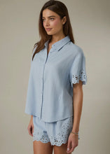 Load image into Gallery viewer, Eyelet Embroidered Button Down Shirt
