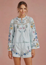 Load image into Gallery viewer, Embroidered Floral Lace Detail Button Down Blouse
