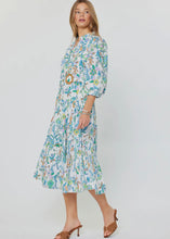 Load image into Gallery viewer, Paisley Printed Tiered Belted Midi Dress
