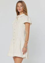 Load image into Gallery viewer, Textured Detail Button Down Mini Dress
