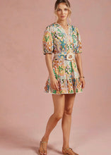 Load image into Gallery viewer, Garden Party Puff Sleeve Belted Mini Dress
