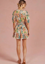Load image into Gallery viewer, Garden Party Puff Sleeve Belted Mini Dress
