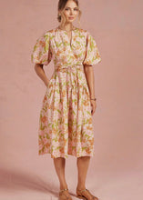 Load image into Gallery viewer, Floral Puff Sleeve Midi Dress
