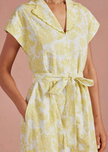 Load image into Gallery viewer, Botanical Embroidery Scalloped Shirt Midi Dress
