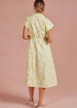 Load image into Gallery viewer, Botanical Embroidery Scalloped Shirt Midi Dress
