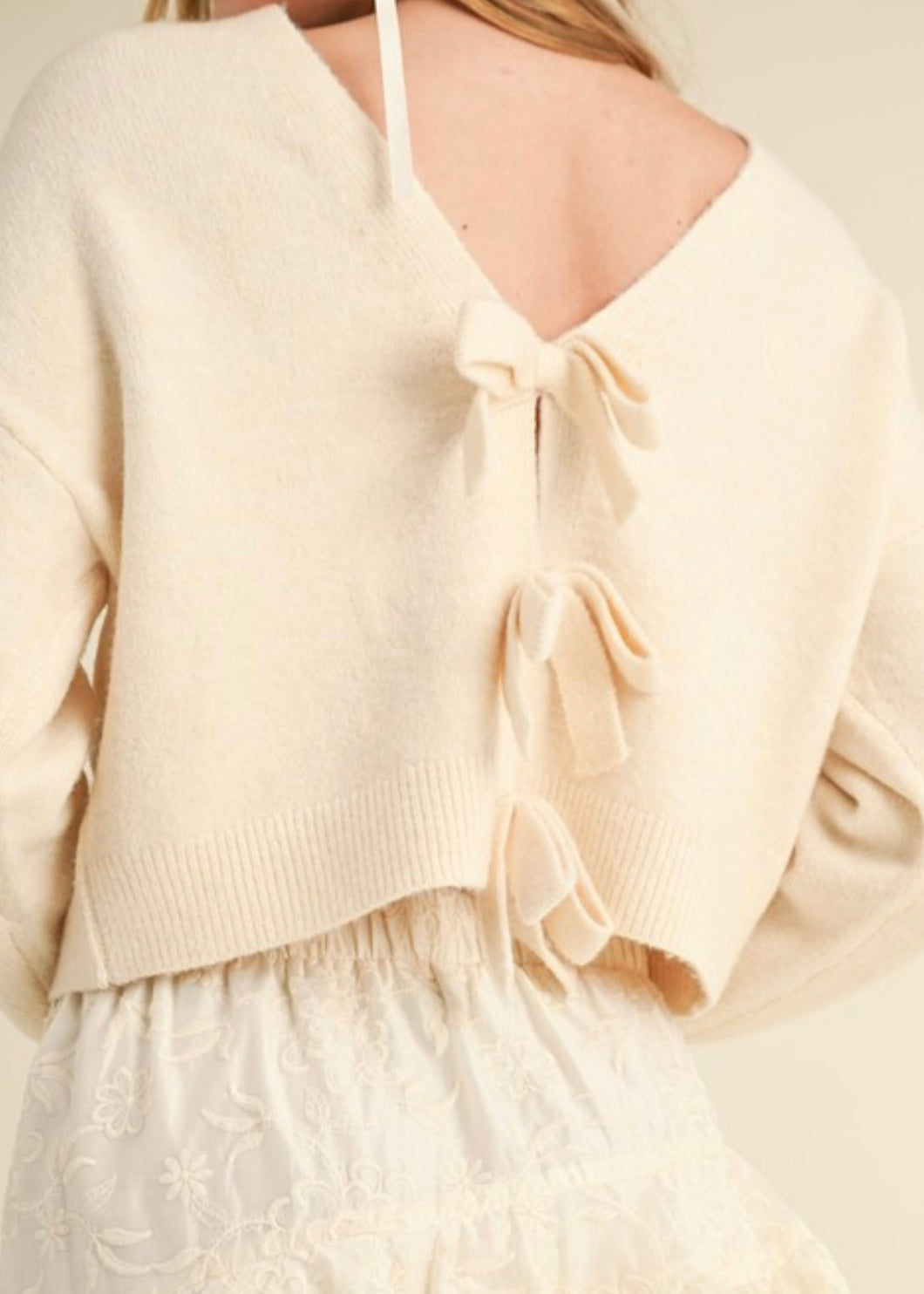 Bow Detail Sweater Top