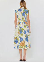 Load image into Gallery viewer, Cap Sleeve Button Down Belted Tiered Midi Dress
