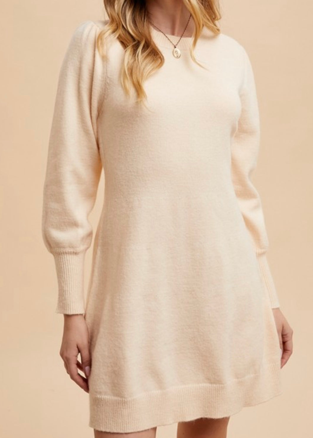 Cream Sweater Dress