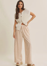 Load image into Gallery viewer, Textured Striped Wide Leg Pants
