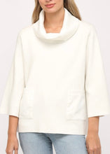 Load image into Gallery viewer, Cream Satin Cowl Neck Sweater
