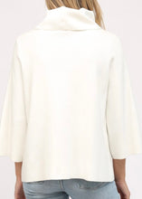 Load image into Gallery viewer, Cream Satin Cowl Neck Sweater
