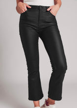 Load image into Gallery viewer, Black Faux Leather Stretch Flare Pants
