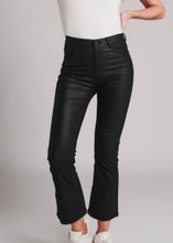 Load image into Gallery viewer, Black Faux Leather Stretch Flare Pants
