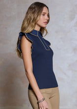 Load image into Gallery viewer, Embroidered Collared V-Neck Knit Top
