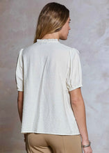 Load image into Gallery viewer, Front Contrast Tie Detail Blouse
