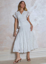 Load image into Gallery viewer, Lace V-Neck Short Sleeve Blouse
