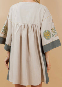 Embroidered Boho Dress