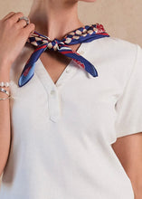 Load image into Gallery viewer, Split Neck Fitted Knit Top With Scarf
