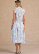 Load image into Gallery viewer, Cap Sleeve Button Down Midi Dress With Front Bow Tie Detail
