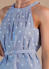 Load image into Gallery viewer, Halter Neck Pleated Detail Belted Top
