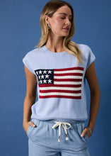 Load image into Gallery viewer, Wide Shoulder USA Flag Sweater
