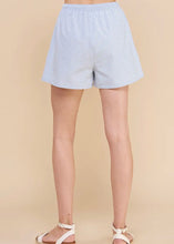 Load image into Gallery viewer, Blue Stripe Cotton Blend Shorts

