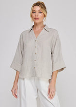 Load image into Gallery viewer, Natural Textured Woven Button Down Shirt
