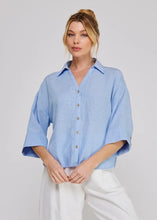 Load image into Gallery viewer, Blue Textured Woven Button Down Shirt
