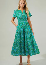 Load image into Gallery viewer, Alina Floral Poplin Tiered Maxi Dress

