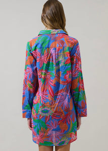 Cindal Floral Oversized Shirt Dress