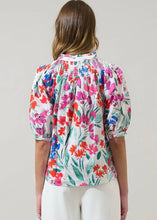 Load image into Gallery viewer, Kivia Blossom Smocked Mock Neck Top
