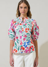 Load image into Gallery viewer, Kivia Blossom Smocked Mock Neck Top

