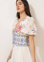Load image into Gallery viewer, Floral Print Front Tie Top
