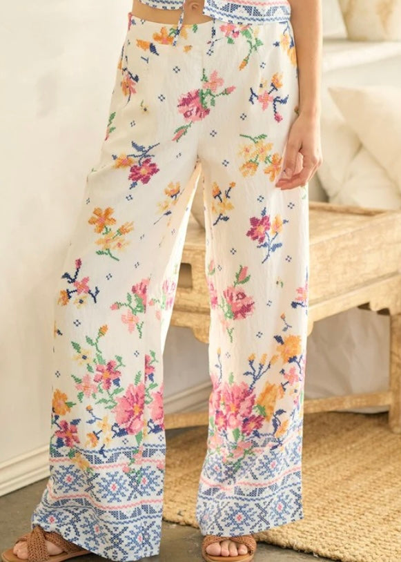 Floral Print Pants