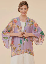 Load image into Gallery viewer, One Size Prancing Tiger Short Kimono
