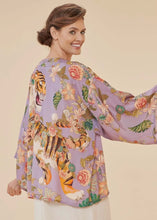 Load image into Gallery viewer, One Size Prancing Tiger Short Kimono
