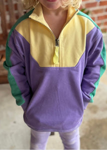 Kids Pastel Mardi Gras 1/4 Zip