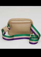 Load image into Gallery viewer, Faux Leather Mardi Gras Sparkle Front  Belt Bag
