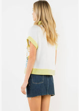 Load image into Gallery viewer, Lemon And Flowers Embroidery Top
